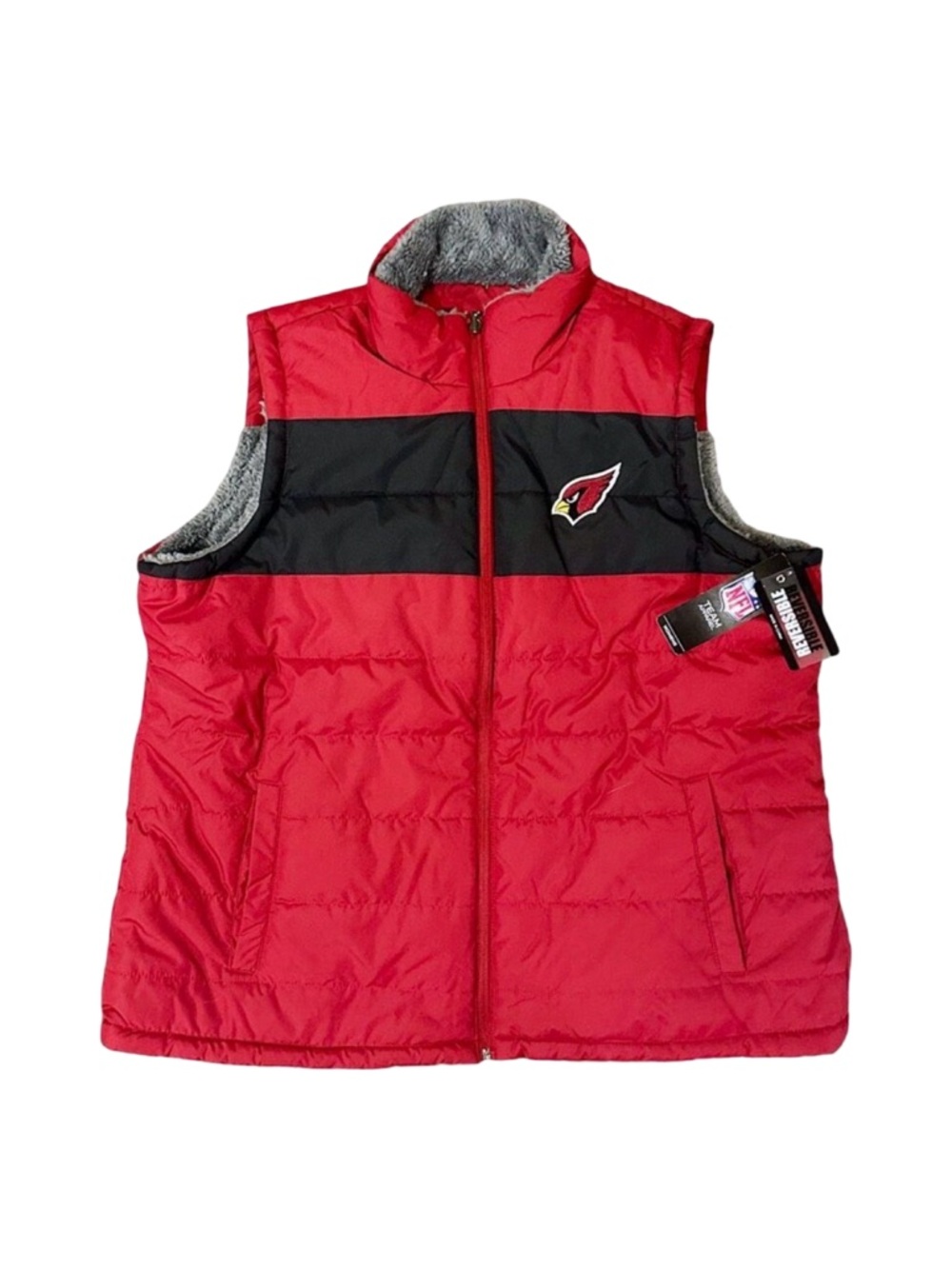 NFL Team Apparel Reversible Puffer Vest - Arizona Cardinals - Size XS